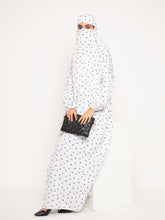 Nabia White Free Size Adjustable Nosepiece Jilbab Abaya for Girls and Women